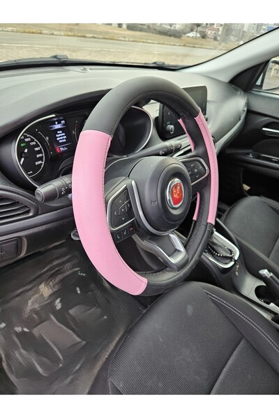 dizaynpark Şeker Pembe Geçmeli Direksiyon Kılıfı Kokusuz A Kalite