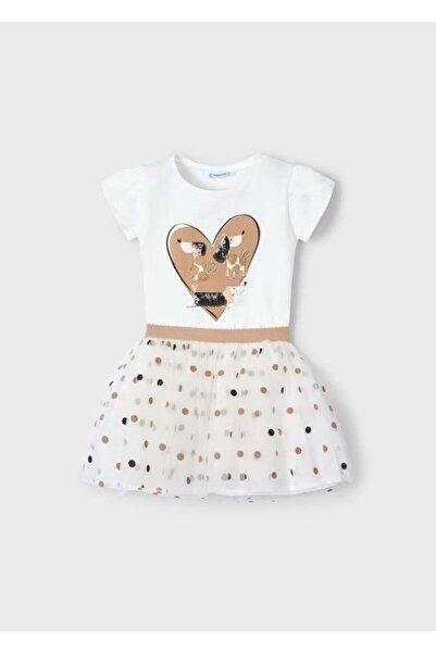 MAYORAL Комплект туту със сърце - екрю