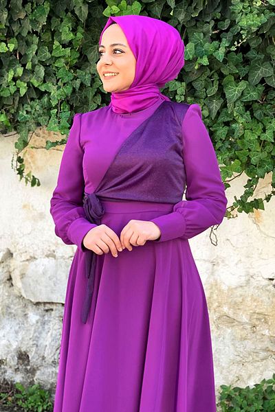 Moda Rosa 80070 - Purple - Reyyan Evening Dress