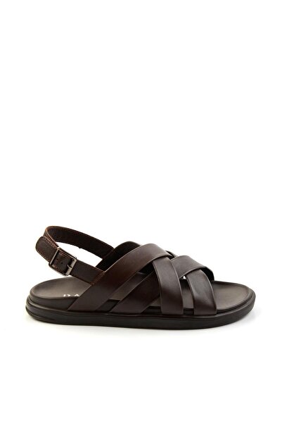 Bambi Kahve Leather Erkek Sandalet E05863955543