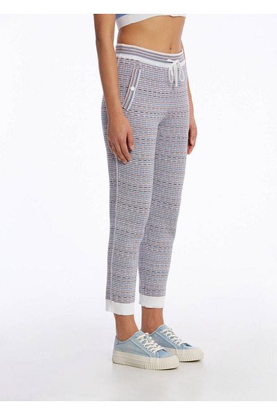 Knitss Tricotaj albastru din bumbac organic Pantaloni sport