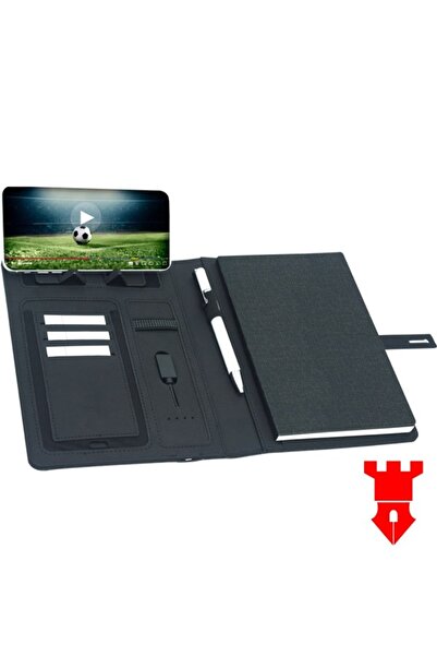 KALE PROMOSYON Kişiye Özel İsim Baskılı  Powerbank Organizer Defter Şarj Ciha...