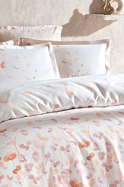 Puffy Diana Double Duvet Cover Set - Powder