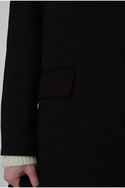 HEQA Чорний замшевий піджак-блейзер