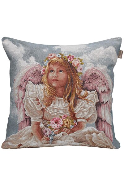 Believe Decorativ Angelic Jacquard, fetiță îngeră, 45*45