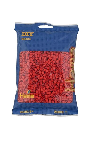 Hama Midi Boncuk 3000'lik - Pastel Kırmızı