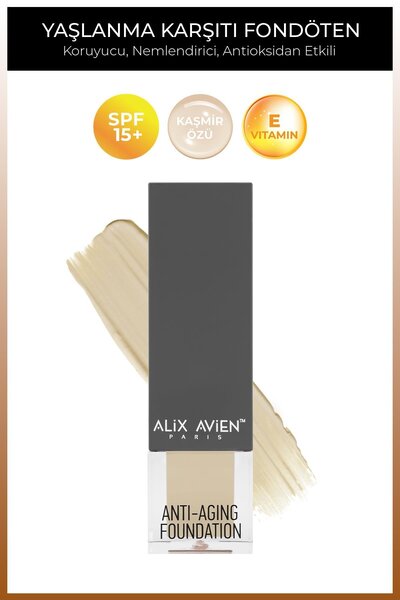 Alix Avien Yaşlanma Karşıtı Vitamin İçeren Nemlendirici SPF15+ Fondöten-Anti ...