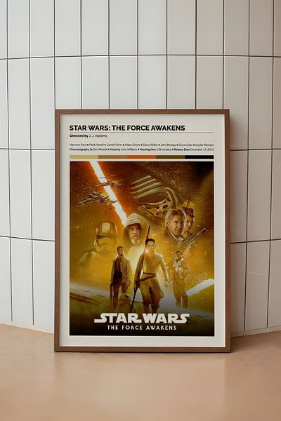 House Gorgeous Star Wars the Force Awakens Movie Design Unframed Poster