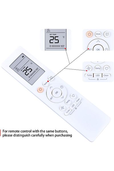 erorex Rg10B B Bgef Replaced Remote Control Fit For Ac Air Conditioner