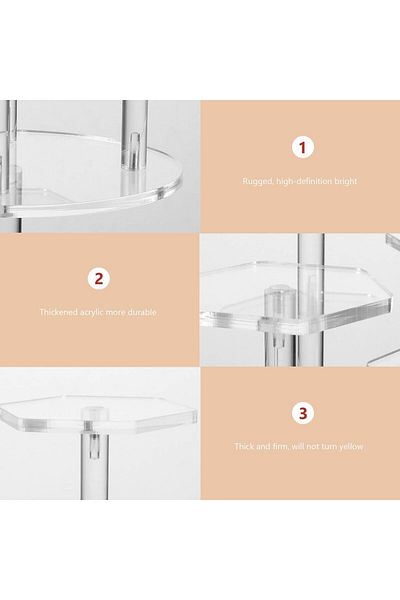 erorex Clear Acrylic 3 Tier Display Stand Acrylic Riser Display Shelf For Action Figures 3 Step Acrylic