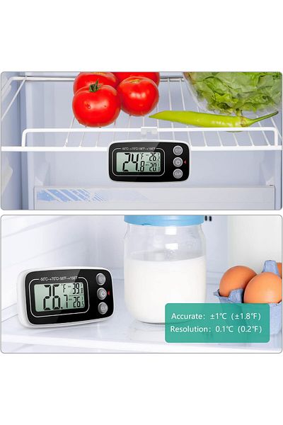 erorex Refrigerator Thermometer New Version 2 Pack Digital Freezer Thermometer Fridge Thermometer With