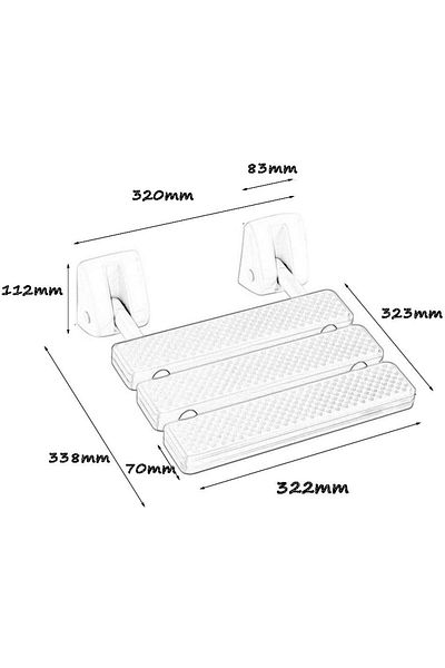 erorex Folding Wall Stool Bathroom Shower Stool Folding Chair Aisle Chair Wall Mounted Elderly Anti Slip