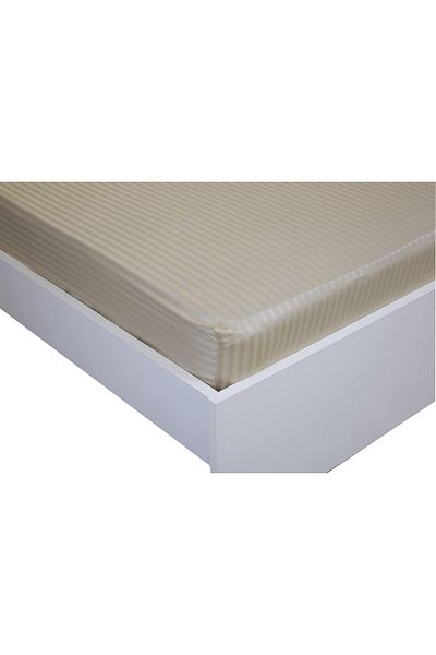 erorex Stone Single Size 100 X 200 + 30 Cm Fitted Bed Sheet Off White Cotton Material