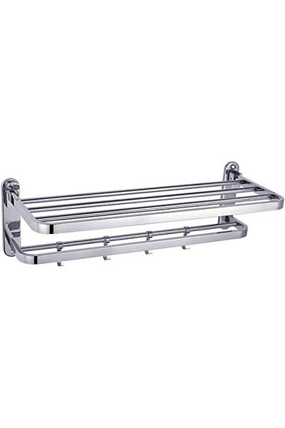 erorex 304 Stainless Steel Towel Rack Double Deck Bath Towel Rack In Toilet Multifunctional Bathroom Shelf