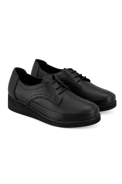 Desa Hailee Black DesaComfort Pantofi casual din piele cu toc cu pană