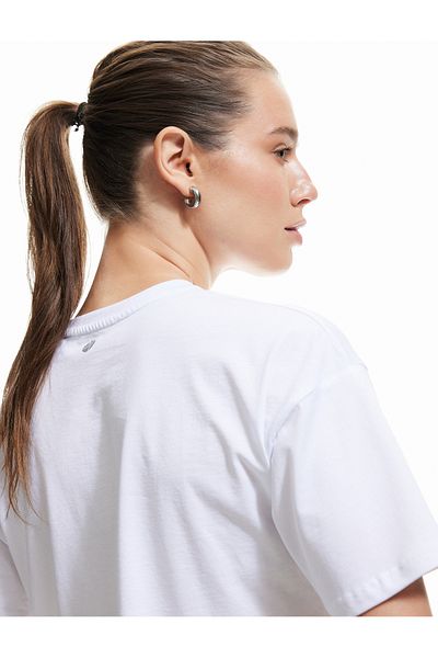 Koton Tricou sport crop din bumbac, cu croială relaxată