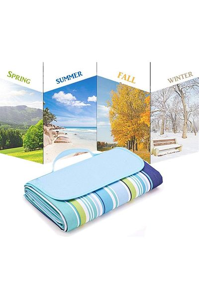 erorex Waterproof Foldable Outdoor Camping Mat Widen Picnic Mat Plaid Beach Blanket Baby Multiplayer