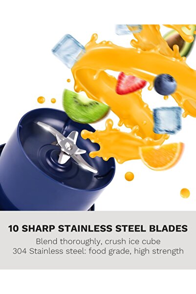 erorex Portable Blender, 32 Oz Portable Blender Smoothies, Small Personal Blender 10 Blades, Smoothie