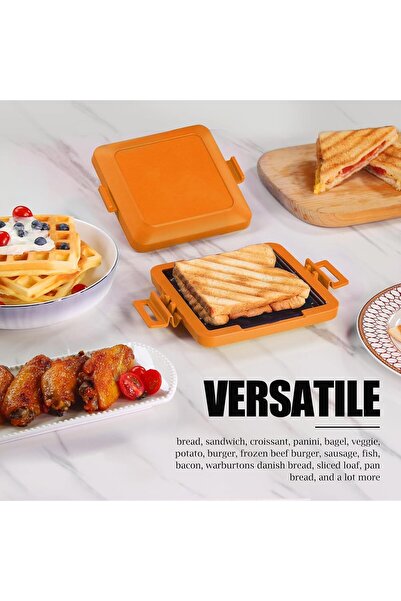 erorex Sandwich Maker, Tasty Mini Toaster, Sandwich Maker, Panini Maker, Non-Stick Breakfast Grilled