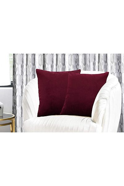 erorex Am. Dc8025102572269 Kun Velvet Decorative Solid Filled Cushion 45X45Cm Black