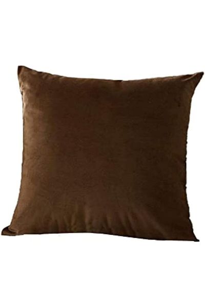 erorex Velvet Decorative Solid Filled Cushion Brown 45X45Cm Am. Dc8025102572275 Kun