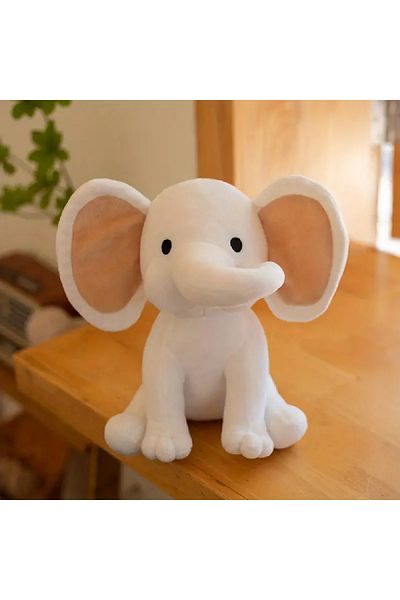Choice 25cm White Adorable Elephant Plush Toys, Baby Shower Day Gift  For Birth Stats, Baby Shower, Infant,