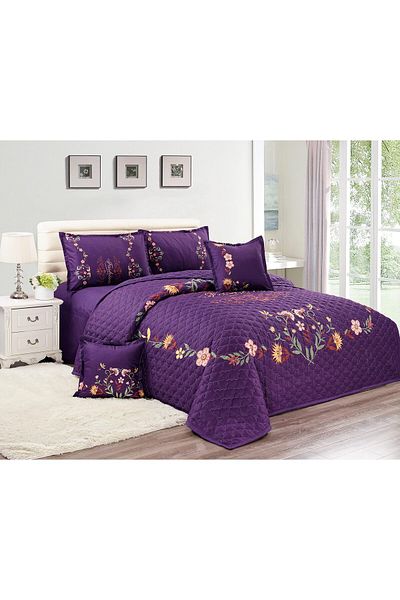 erorex Floral Compressed 4Pcs Comforter Set Single Size 160 X 210 Cm All Season Reversible Bedding Set