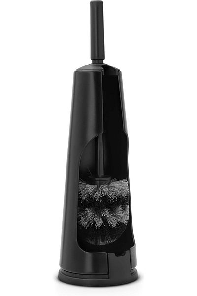 erorex Toilet Brush And Holder Matt Black 16.54 X 5 X 5 Inches 108587