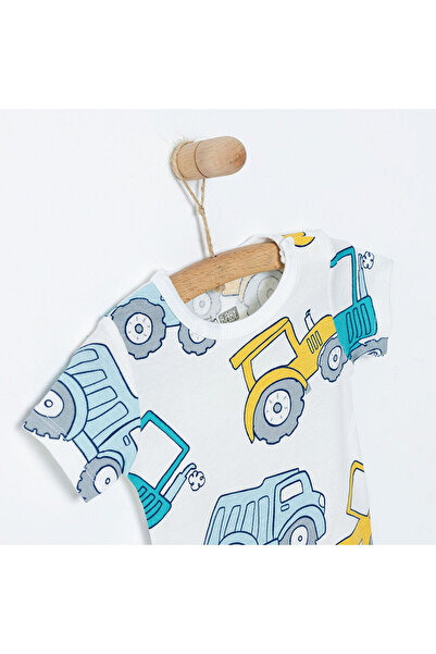 ebebek Hello Baby HelloBaby Hayvan Desenli Kısa Kol Body Erkek Bebek