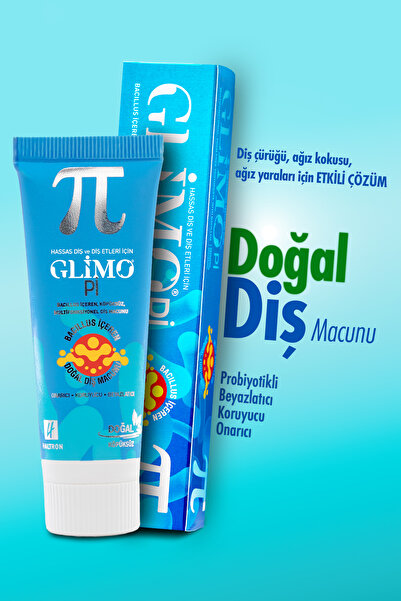 Glimo Pi Probiyotikli Doğal Diş Macunu 20 ml | Beyazlatıcı, Koruyucu, Onarıcı | Florür,paraben,sls Içermez