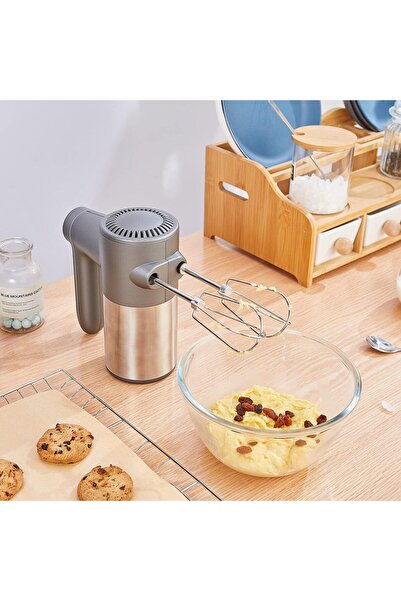 erorex 7 Speed Cordless Hand Mixer Digital Display, Rechargeable Hand Mixer Cookies Wireless Stand, Type-C