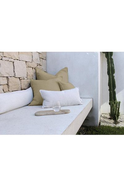 erorex Linen Square Decorative Cushion Microfiber Filler 45*45 Light Brown Am.102060400260 Pen