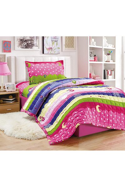 erorex Kids Reversible 3Pcs Compressed Comforter Set Soft Breathable Bedding Set For Boys And Girls Single