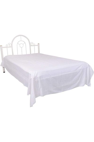 erorex Single Bed Sheet 2Pcs Set 100 Percent Cotton 300Tc Sateen Plain Size: 160X220Cm + 1Pc Pillowcase
