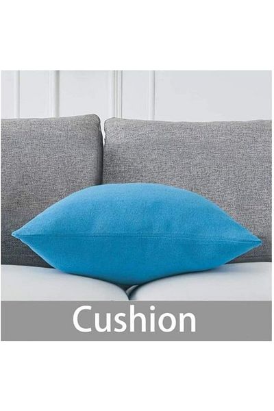 erorex Soft Linen Decorative Solid Filled Cushion 45*45 Blue Am.8563252 Kun
