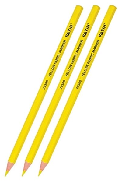 Artlantis Yellow Pencil Copy 3 Pieces Fatih Yellow Lead Pencil Fabric Pen Tex...