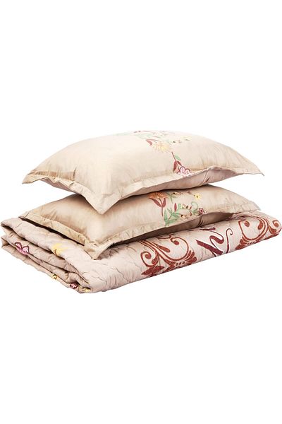 erorex Floral Compressed 6Pcs Comforter Set King Size Px 001 Beige