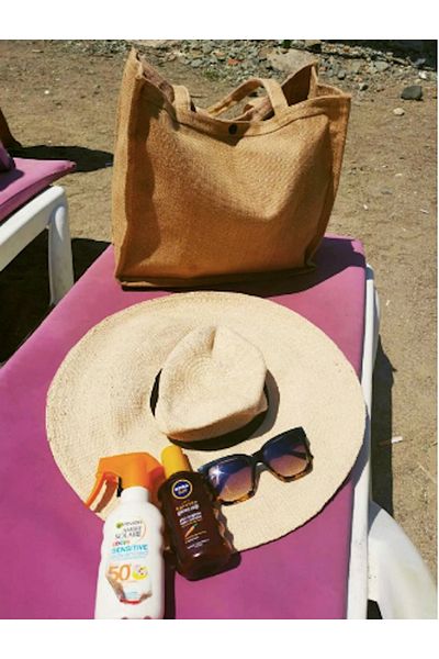 Serkan Çanta Bez Çanta Atölyesi Cross Stitch Jute Beach Bag
