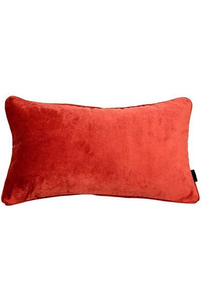 erorex Velvet Plain Matt Decorative Cushion Poly Filled 50X30 Cm Coral Pink Am.88800503009 Kun