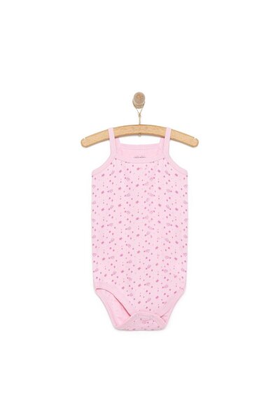 ebebek Hello Baby HelloBaby Kız Bebek Zıbın Çiçekli İp Askılı Body Ribana Kum...