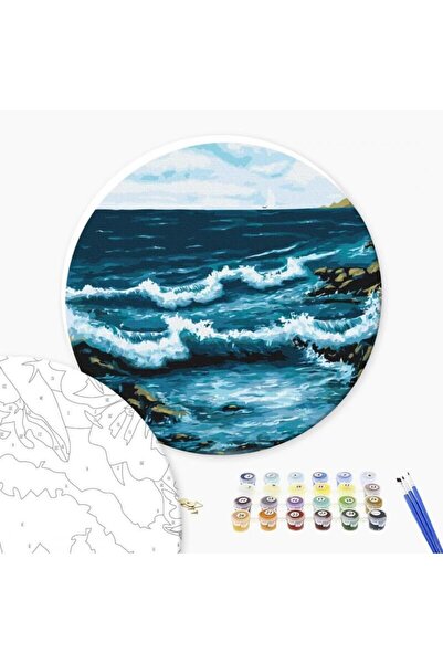 Brushme Set pictura pe numere 40x40 cm cu pensule si culori - Mare