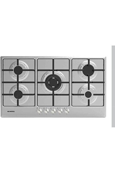 erorex سطح غاز مدمج 5 عيون 90 سم فولاذ تركي M9 50Btf