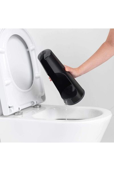 erorex Toilet Brush And Holder Matt Black 16.54 X 5 X 5 Inches 108587
