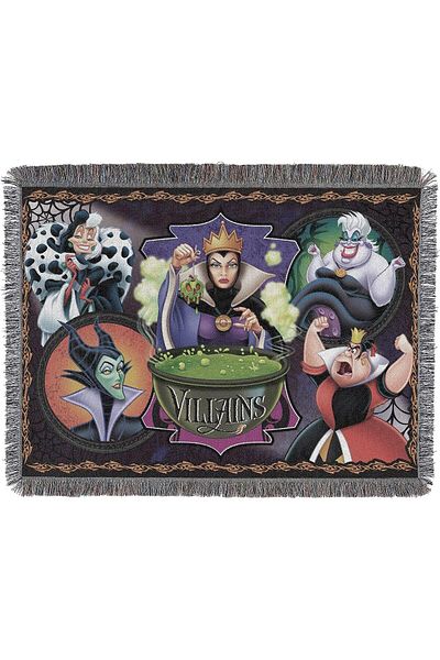 erorex Pixar Villains Vile Villains Inch Woven Tapestry Throw Blanket 48 Inch X 60 Inch Multi Color 1 Count