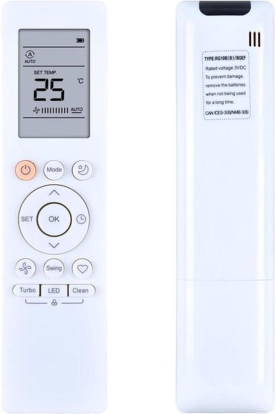 erorex Rg10B B Bgef Replaced Remote Control Fit For Ac Air Conditioner