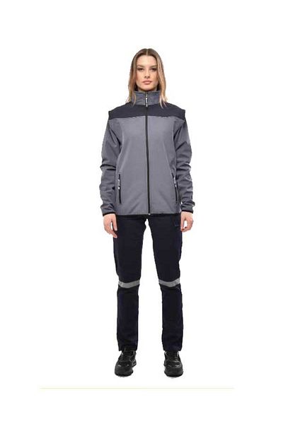 MUALTA Unisex Outdoor Softshell Παλτό Navy Blue Robe μανίκια - Αδιάβροχο παλτό
