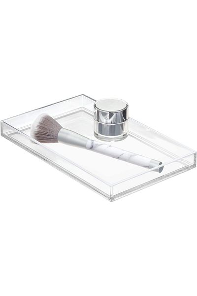 erorex Bathroom Tray For Towels Cosmetics And Accessories The Clarity Collection – 8.68” X 5.34” X 0.95”
