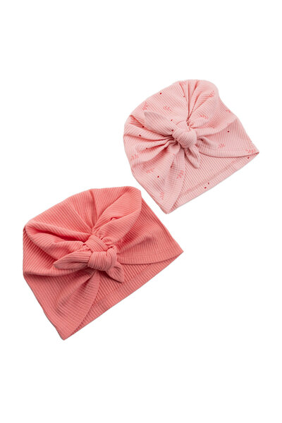 Genel Markalar 2li Yaprak Desenli Kız Bone Kız Bebek