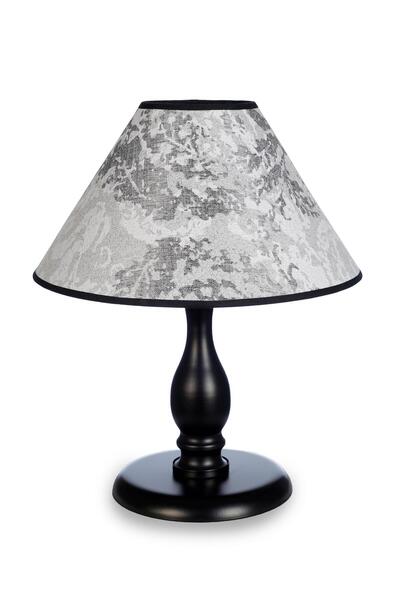 MASSARELLI عاكس الضوء منقوش باللون الرمادي مع أرجل معدنية نحاسية سوداء