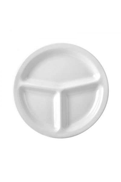 MORINI Set of 6 porcelain plates with 3 compartments, Napoli, 27 cm